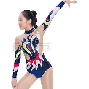Justaucorps de gymnastique professionnel pour femmes body en Nylon extensible en gros filles femmes justaucorps de gymnastique - Product Image 4