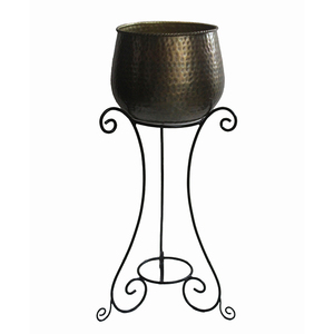Luxury Powder Coated Iron <b>Black</b> Stand Indoor Metal Planter <b>Pot</b> for Living Room Home Garden Use Decorative Flower <b>Pots</b> Planters - Product Image 3