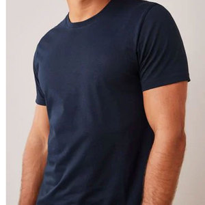 T-shirt de haute qualité pour homme et unisexe, basique bleu marine, 100% coton peigné - Product Image 5