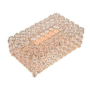 Porte-papier de soie en métal en cristal fait à la main le plus vendu pour la maison et la décoration de Table de mariage boîte à mouchoirs rectangulaire - Product Image 2