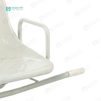 MDK FB025 Chaise de douche et de bain moderne et légère, pivotante à 360°, avec dossier et accoudoirs réglables en largeur, aide au transfert sécurisé