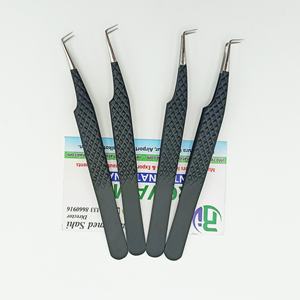 แหนบต่อขนตาแบบปลายงอ90องศาทำจากเส้นใยสแตนเลสอย่างยั่งยืนเพื่อความสวยงามสำหรับการทำฟอง - Product Image 1