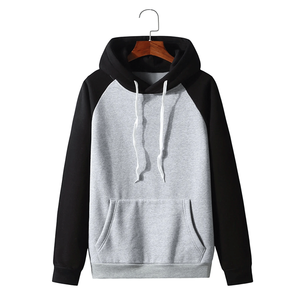 Sweat-shirt à capuche à manches longues en molleton rouge/noir pour hommes dans les tailles S-3XL - Product Image 3