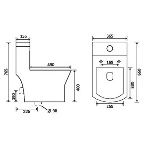 Prix d'usine Fourniture directe-Articles sanitaires en céramique de qualité supérieure Lavage de toilettes de couleur ivoire Ensemble de placard à eau monobloc chinois - Product Image 1