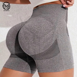 Shorts Deportivos de Cintura Media con Efecto Push-Up, de Lona con Logotipo Personalizado Bordado, Secado Rápido, Transpirables e Impermeables para Mujer - Product Image 1