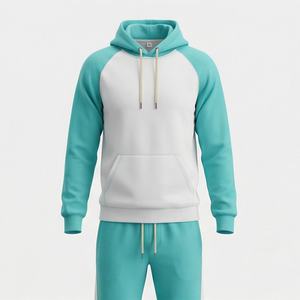 Hooded <b>Black</b> and <b>White</b> Color Fleece 100% Polyester Tracksuit Set for Men From Pakistan Wholesale Prices - Product Image 1