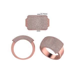 Anillo de Boda de Diamante Moissanite de Lujo Personalizado, Estilo Religioso, Engaste de Puntas, Joyería Fina, Chapado en Oro de 14K, para Fiestas, IGI - Product Image 1