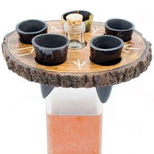 Ensemble de corne de Viking élégant de haute qualité support en bois naturel poli Restaurant bière vin HF artisanat dernière conception ensemble de 5 - Product Image 3