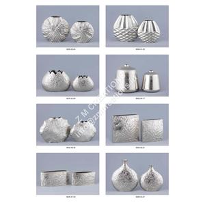 Nickel Plated Pillar Flower <b>Vase</b> Home Interior Decoration Elegant Flower Pot Portable Anti Slip <b>Tall</b> Pillar <b>Vases</b> Cheap price - Product Image 2