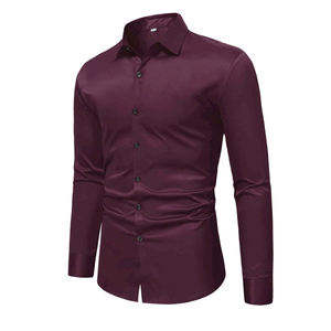 Nueva camisa abotonada cosida para hombre, hecha a medida, antiarrugas, transpirable, de alta calidad, camisa abotonada para hombre con tarifa al por mayor - Product Image 2