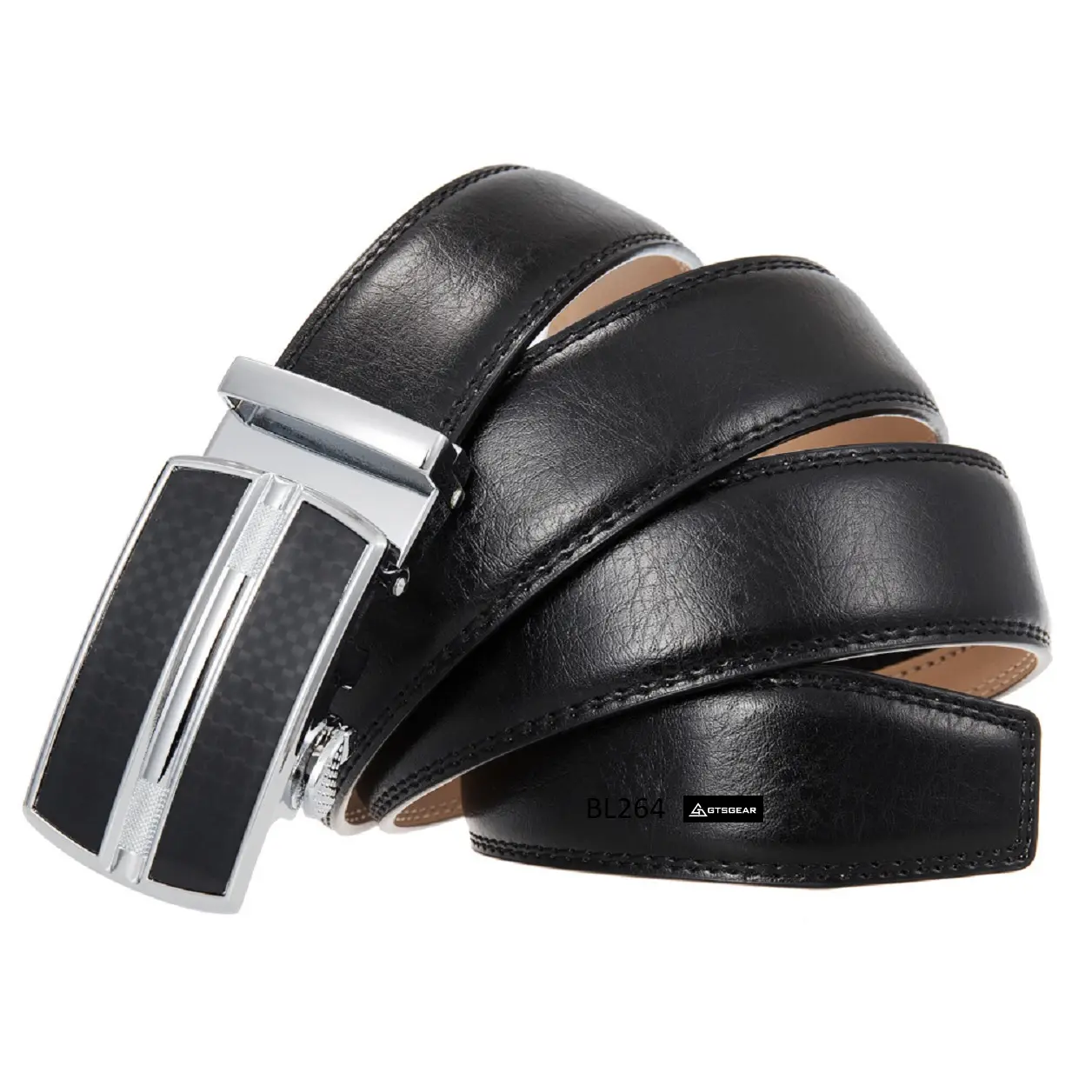 Bl264 Hot Selling Mannen Automatische Gesp Koe Lederen Riem Groothandel Designer Full Grain Lederen Golfriem