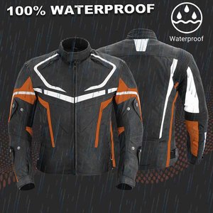 Ropa de calle de moda hecha a medida nueva llegada mangas largas cuello alto cremallera frontal poliéster chaquetas de motocicleta - Product Image 3