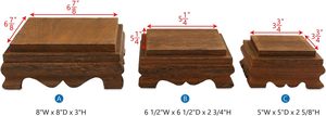 Elevadores de madera Display Cake Stand Square Farmhouse Riser para decoración Elevadores de pedestal de madera 8 W x 8 - Product Image 3