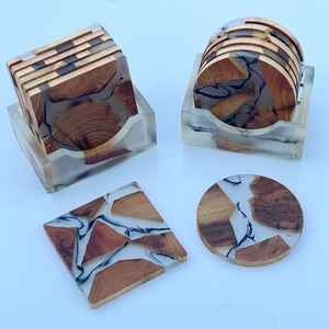 Wholesale Natural Round Cork Coasters with <b>Metal</b> Holder <b>Epoxy</b> Resin Promotional Blank Coasters Natural Cork - Product Image 4