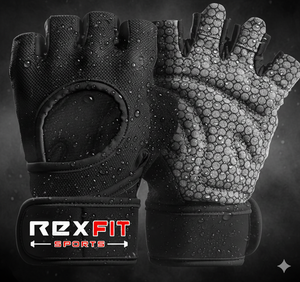 Guantes Deportivos Rexfit para Levantamiento de Pesas, Protección Completa de la Palma, Guantes de Entrenamiento para Gimnasio, Ciclismo, Ejercicio, Transpirables, Súper Ligeros - Product Image 4