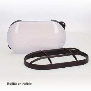 Lampada da parete per esterni a LED Cercis ovale con griglia 15W 950Lm 6500K IP65 nera (GSC 200205003) - Product Image 4