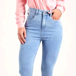 Fashionable Women's Regular Fit Breathable Mid Waist Casual Jeans Pants Comfortable - Product Image 6