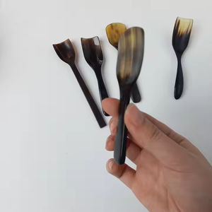 Qualité Corne Couverts Cuillère Ensemble Table Dessert Nouvelle Arrivée Écologique par croissant artisanat - Product Image 1