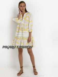 2024 New Arrival Women <b>Dresses</b> Custom Embroidery Long Sleeve Boho Fashion Wholesale Price Product - Product Image 4