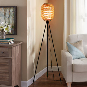 Ensemble de lampadaire trépied noir antique 59.44 ''Décoration intérieure élégante - Product Image 6