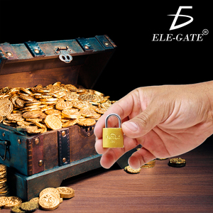 Lucchetto in Ferro e Acciaio con Gancio Corto Dorato 20mm, Combinazione a Cifre con Chiave - Product Image 5