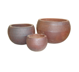 Best-Selling Large Classic Rustic Ceramic Clay Black Stone Flower <b>Pot</b> Set <b>Nursery</b> Decor Planter Home Garden Supplies Pottery - Product Image 5