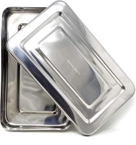 Boîte de stérilisation chirurgicale en acier inoxydable pour laboratoire dentaire, organisateur de bijoux/outils, plateau de rangement avec couvercle - 10L x 6W x 2H - Product Image 2