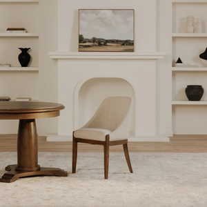 Chaise de salle à manger moderne, chaise d'appoint rembourrée, tissu en lin, pieds en bois, sièges pour banquets et restaurants - Product Image 2