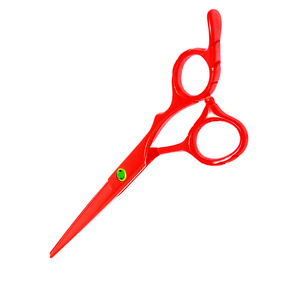 Ciseaux de coiffure personnalisés de couleur rouge enduit coupe de cheveux ciseaux de salon de coiffure avec repose-doigt - Product Image 4