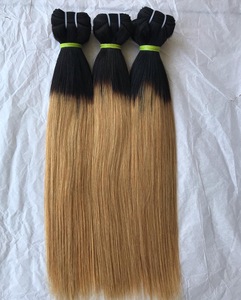 Vente en gros d'extensions de cheveux ombrés cheveux vierges brésiliens raides 1B/30 cuticule alignée couleur tissage de cheveux humains paquet d'extension - Product Image 2