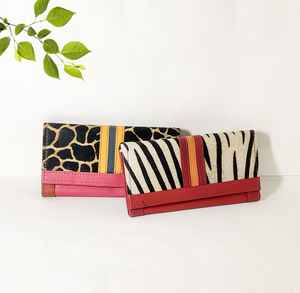 กระเป๋าคลัทช์สไตล์โบฮีเมียนสำหรับผู้หญิงกระเป๋าคลัทช์หนังหลากสีแบบสั้นสำหรับใส่บัตรเอทีเอ็ม - Product Image 2