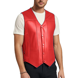 Chaleco de Cuero para Motocicleta Personalizado para Hombre, Diseño de Moda, Resistente al Viento, OEM/ODM Disponible - Product Image 1