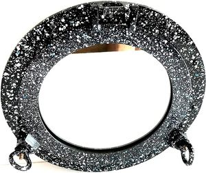 Nautique Marine Laiton Navire Hublot Noir Patine Miroir 12 Pouces Viking Mur Miroir Décoratif À La Maison par Calvin Handicraft - Product Image 3