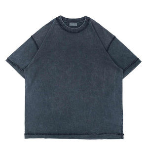 Meilleur Streetwear personnalisé pour hommes, T-shirt délavé à l'acide, Sérigraphie surdimensionnée en coton à manches longues, Tops longs superposés - Product Image 1