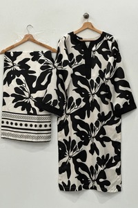 Ensemble élégant de 3 pièces pour filles, tissu ambré imprimé de luxe, rehaussez votre garde-robe avec notre nouveau design Anarkali - Product Image 5