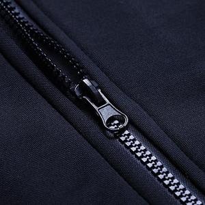 เสื้อมีฮู้ดแบบซิปมีซิปสำหรับผู้ชายผ้าฝ้ายสีพื้นผ้าคอตตอนไซส์ใหญ่พิเศษ - Product Image 3