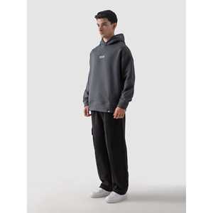 เสื้อฮู้ดดี้ผู้หญิงสีเทาเข้มทรงโอเวอร์ไซส์ ผ้าไหมถักเนื้อนุ่ม ระบายอากาศได้ดี มีซิป ดีไซน์ 3 มิติ พร้อมลายครอปท็อป สำหรับฤดูใบไม้ร่วง - Product Image 6