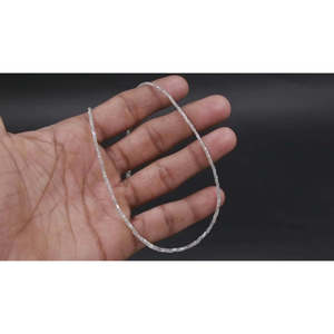 Collier en tube de diamant blanc 1,5-2,5 mm, bijoux élégants en argent et diamants - Product Image 6