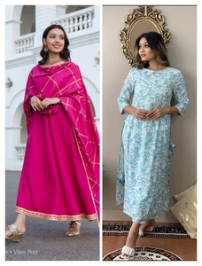 Womens Dresses Rayon and Cotton Straight Suit with Dupatta for Festive Wear From Indian Exporter and Manufacturer - Product Image 2