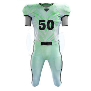 Ensembles d'uniformes de football américain grande taille à séchage rapide manches courtes respirantes avec logo de l'équipe et sublimation du numéro du joueur - Product Image 1