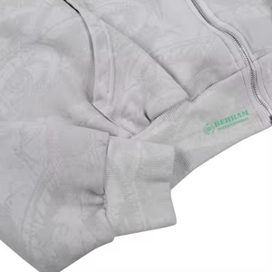 Sweat-shirt à capuche unisexe surdimensionné de qualité supérieure, avec broderie effet vieilli, patchs et fermeture éclair, en molleton 100% coton, délavé à l'acide - Product Image 4