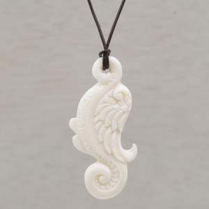 DIFFRANT Collar de marfil de imitación PANDANE Colgante de dientes de dragón Cool man Gargantilla Retro Joyería estilo tribal Collar de hueso - Product Image 5