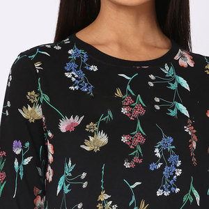 Sudadera de pieza negra de alta calidad para sudadera con logotipo de invierno, suéter de cuello redondo de lana de algodón para mujer - Product Image 4