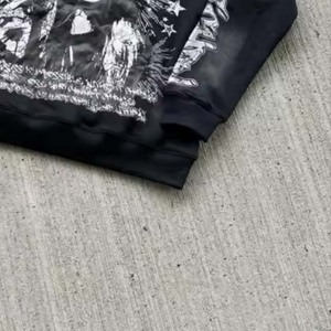 Pantalones de chándal acampanados con serigrafía personalizada de alta calidad para hombre, ropa de calle de invierno con capucha de Color sólido, forro polar de algodón 100% - Product Image 6