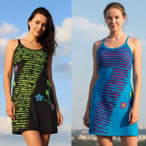 ชุดเดรสยาวระดับเข่าลายดอกโบฮีเมียนสำหรับผู้หญิง รุ่นใหม่ล่าสุด ปี 2026 ดีไซน์หรูหรา หลากหลายสี เอวธรรมชาติ ซักได้ - Product Image 1