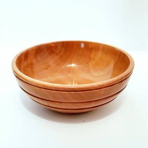 Elegante cuenco de madera con acabado oscuro, perfecto para ensaladas, aperitivos, panes, pasta, fruta, centro de mesa - Product Image 1