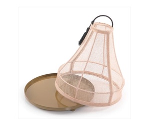 Plateau à chocolat rond en métal et jute fait à la main Plateau de service élégant pour ustensiles de cuisine Parfait pour les mariages et les événements - Product Image 4