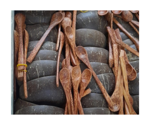 ชามกะลามะพร้าวแกะสลักเป็นมิตรกับสิ่งแวดล้อมชามไม้ไผ่ทำด้วยมือ - Product Image 1