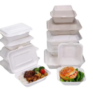 ภาชนะใส่อาหารแบบใช้แล้วทิ้งฝาพับ9X6เป็นมิตรกับสิ่งแวดล้อม100% ภาชนะใส่อาหารเส้นใยไมโครเวฟจากพืชยั่งยืน - Product Image 5