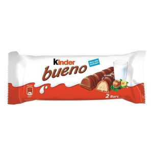 Barra de Chocolate Kinder Bueno, Chocolate con Leche, Crema de Avellanas, Oblea Crujiente, Golosina Dulce, Ideal para Regalos en Casa u Oficina - Product Image 1